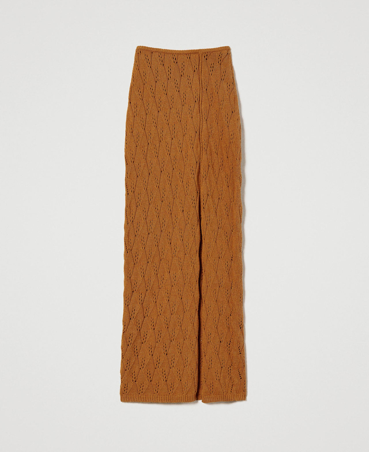 Treeblend yarn long skirt Woman Brown TWINSET Milano