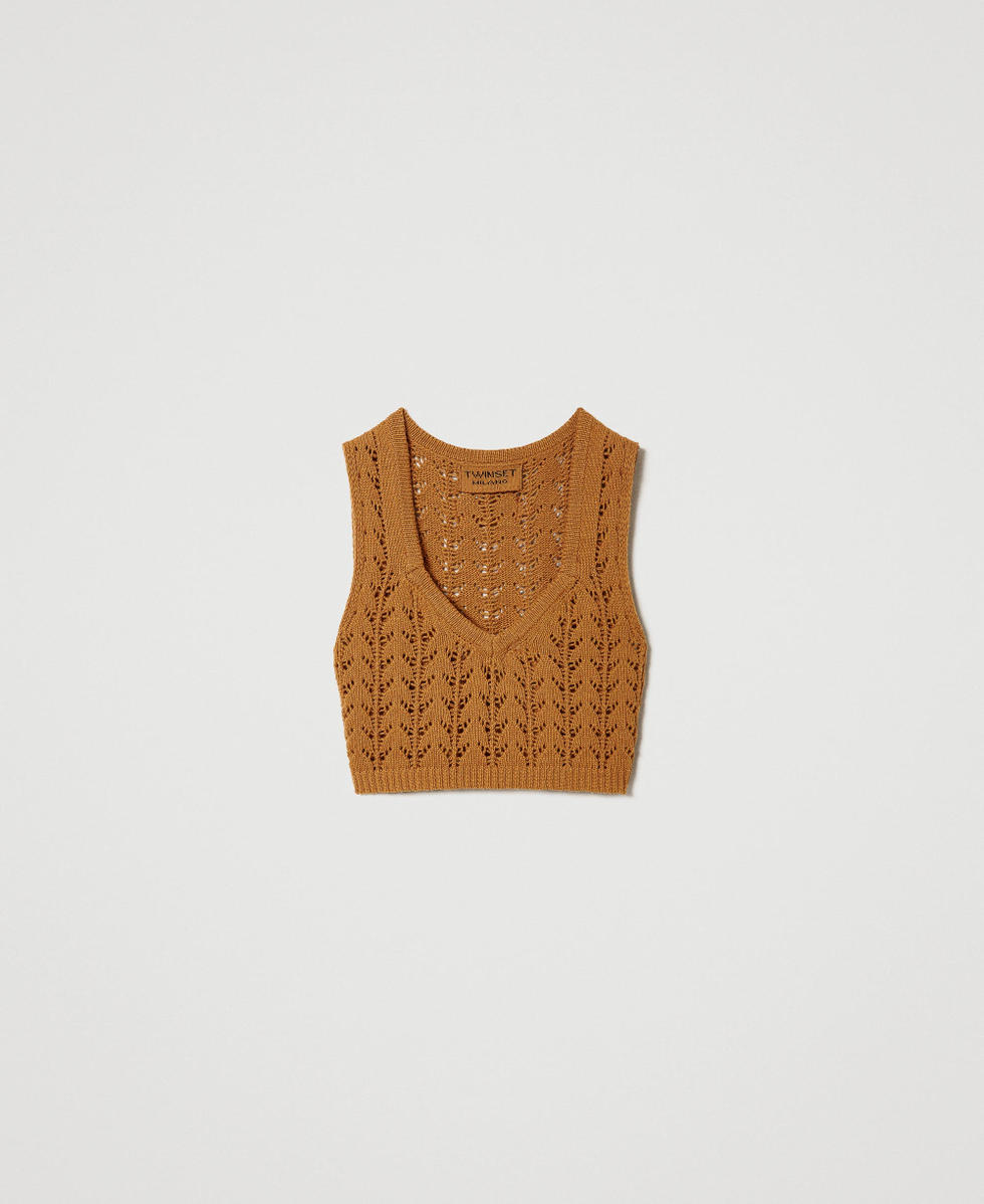 Top cropped en fil Treeblend