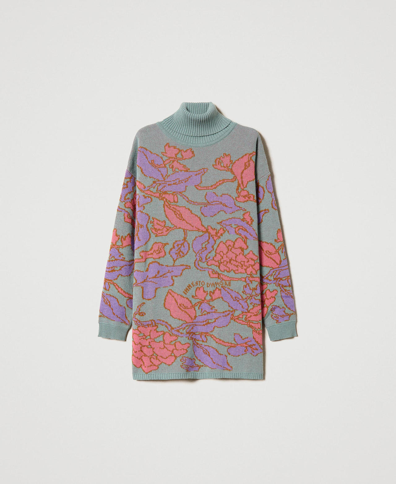 Maxi maglia jacquard in filato Treeblend Donna, Fantasia | TWINSET Milano