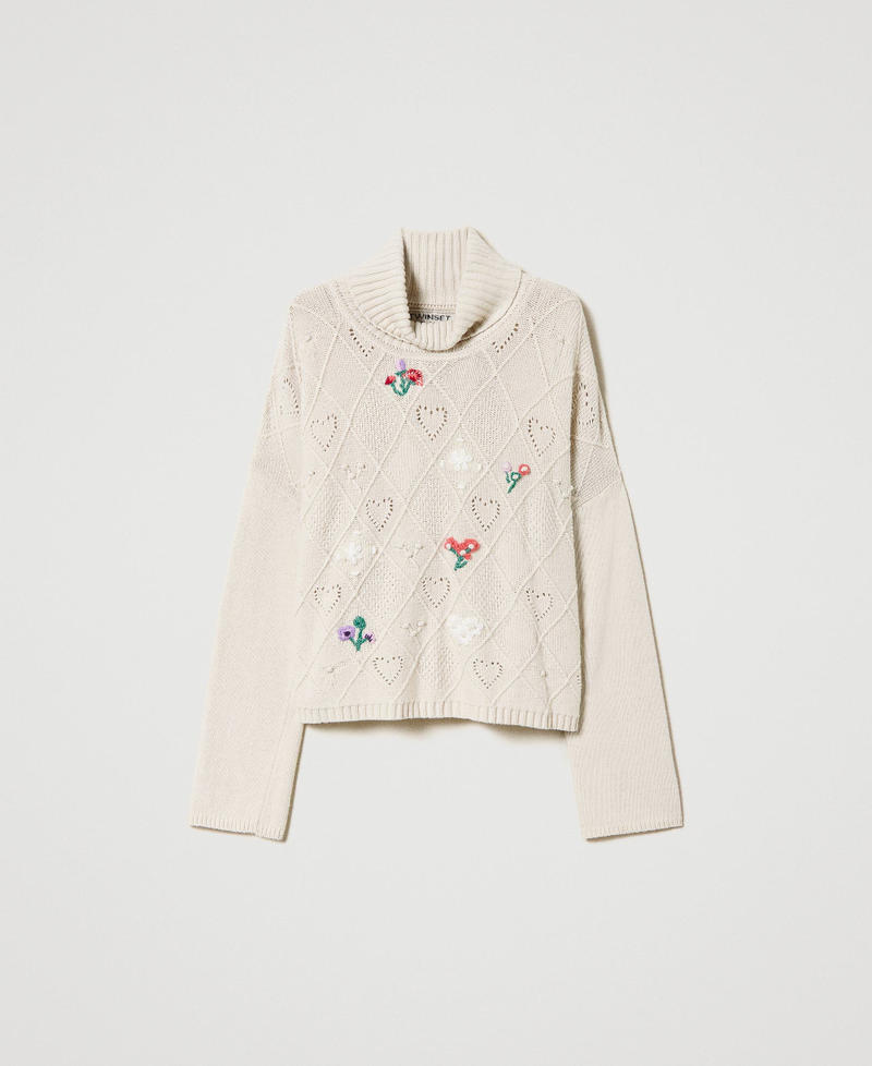 Maglia con ricami a mano in filato Treeblend Chantilly Donna 232TP3660_00522_0S