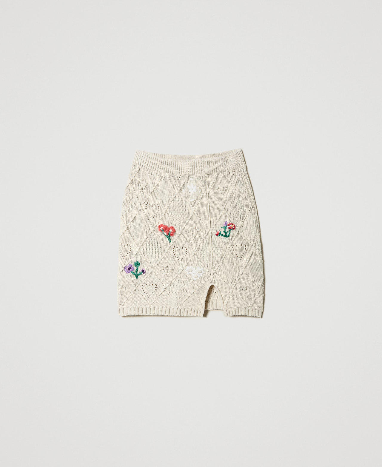 Minigonna ricami a mano in filato Treeblend Chantilly Donna 232TP3661_00522_0S