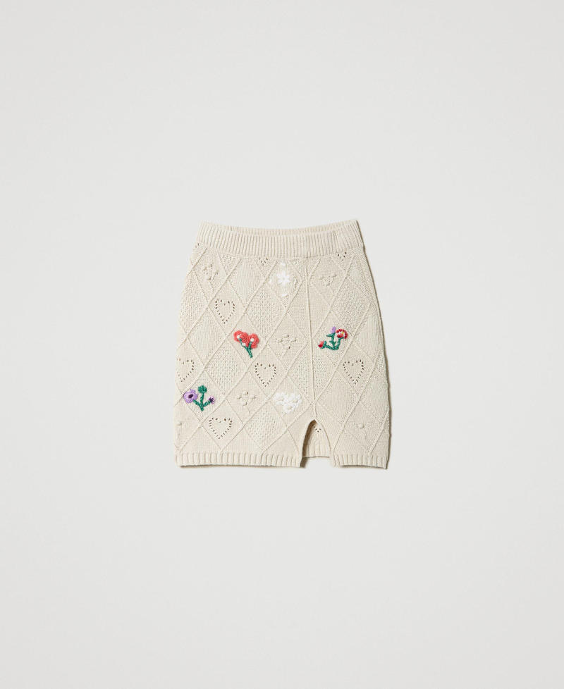Minigonna ricami a mano in filato Treeblend Chantilly Donna 232TP3661_00522_0S