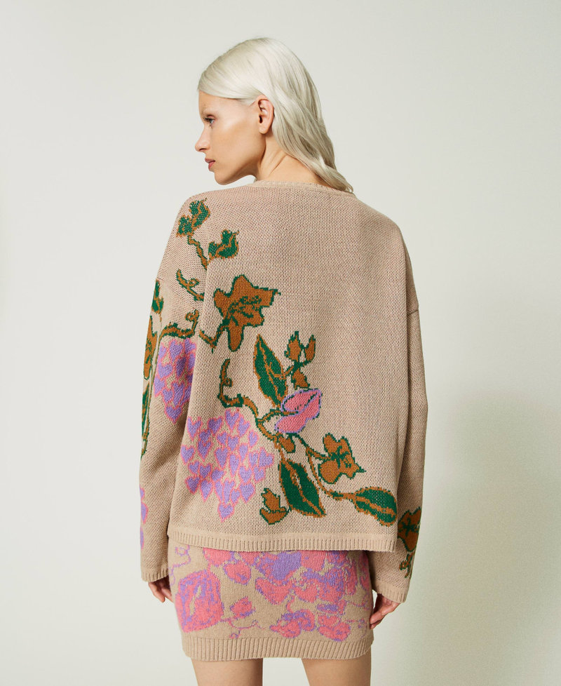 Maglia jacquard in filato Treeblend Donna, Fantasia | TWINSET Milano
