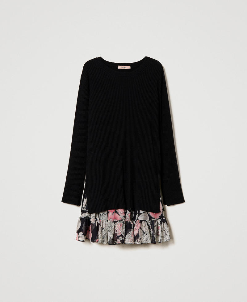 Alpaca and wool blend jumper with dress