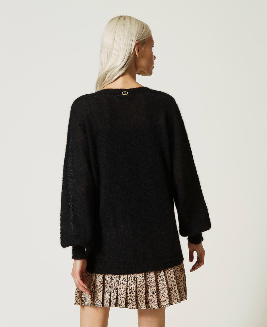 Alpaca and mohair blend jumper with dress
