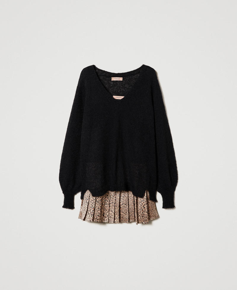 Alpaca and mohair blend jumper with dress