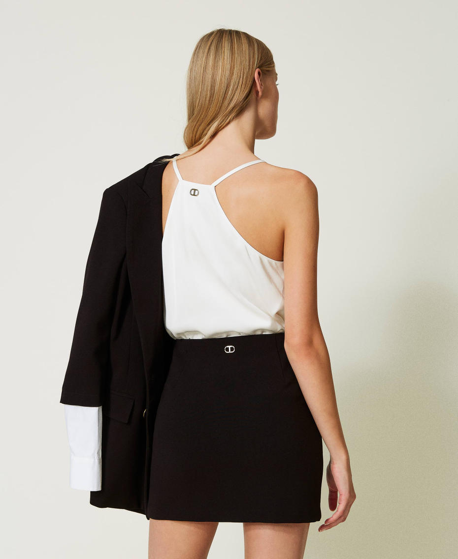 Technical fabric miniskirt