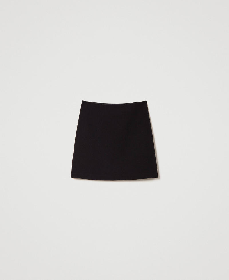 Minifalda de tejido técnico Negro Mujer 232TQ2024-0S