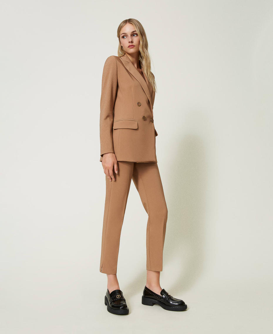 Zigarettenhose aus Cady-Cr&ecirc;pe