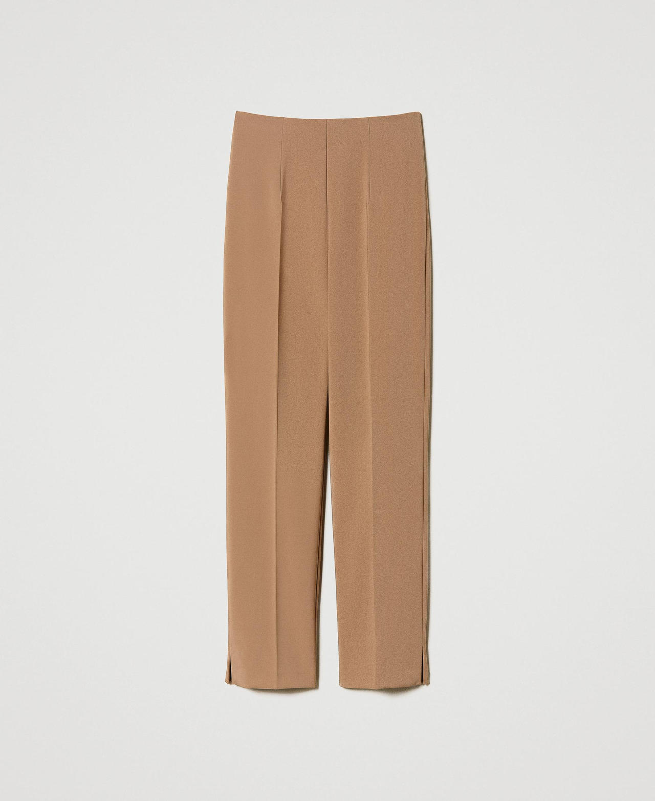 Cr&ecirc;pe cady cigarette trousers