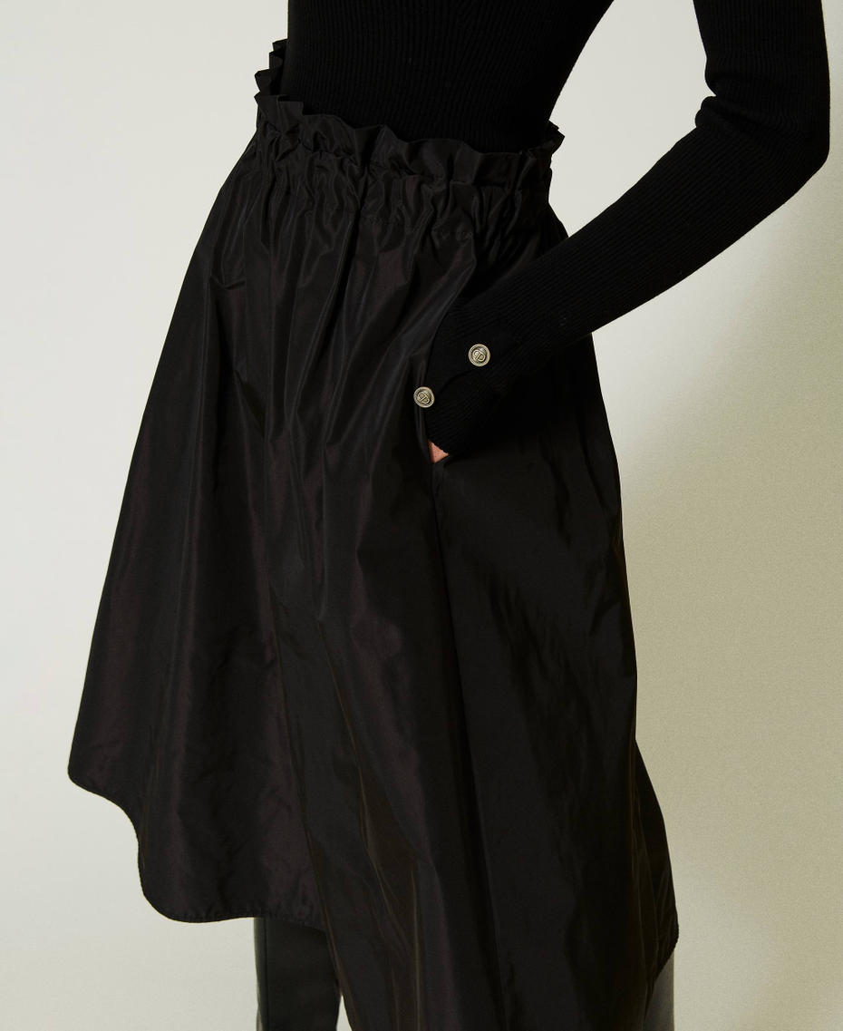 Midi taffeta skirt Black Woman 232TQ2101-04