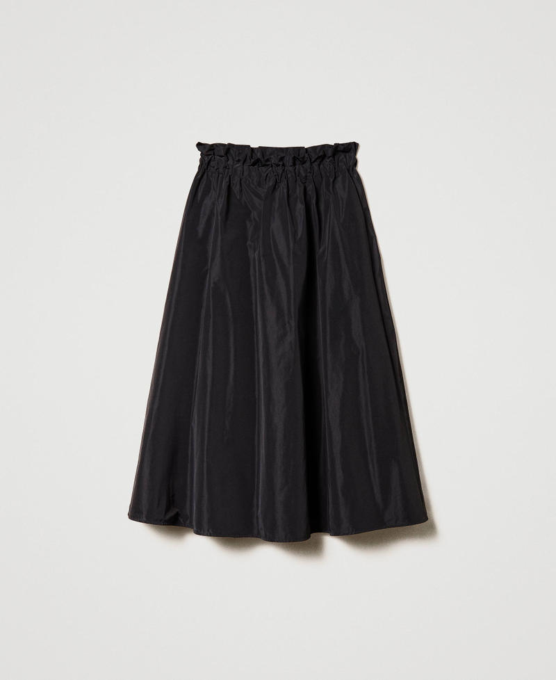 Midi taffeta skirt
