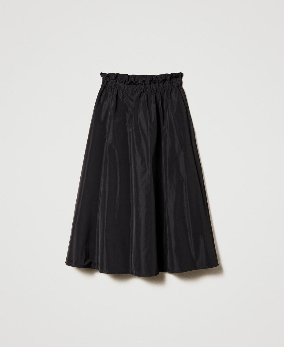 Midi taffeta skirt
