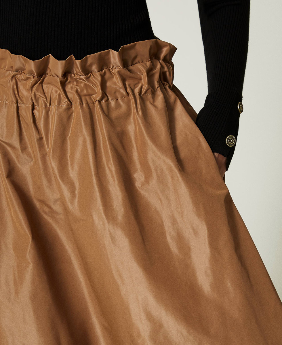 Silk taffeta midi skirt outlet