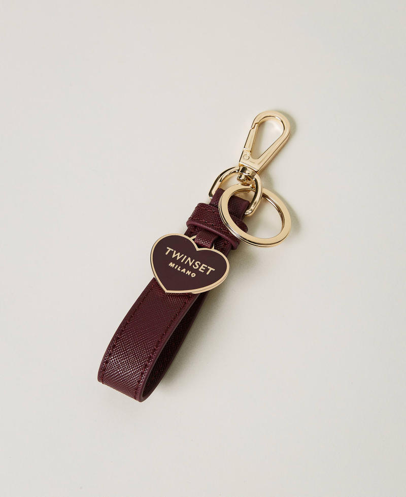 Keyring with enamelled heart "Raspberry Radiance" Purple Woman 232TQ7016_07212_01