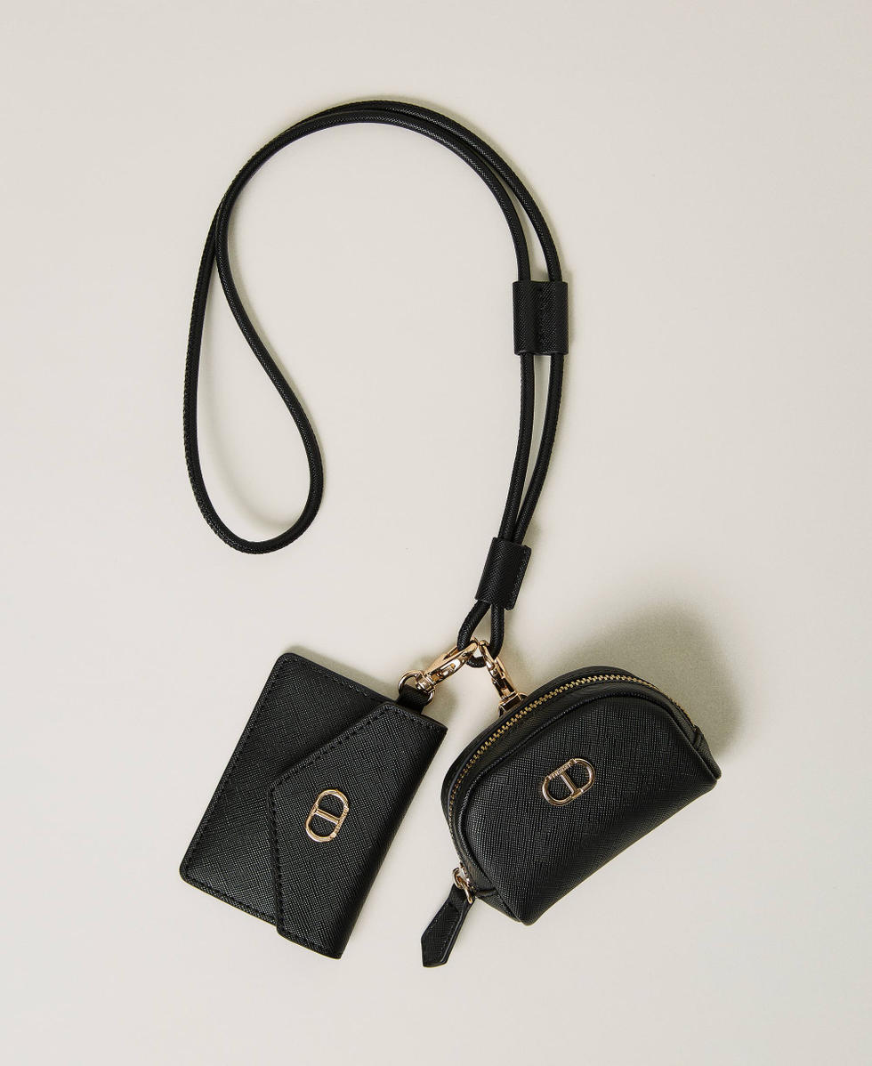 Juego de neceseres con correa Negro Mujer 232TQ7018_00006_01