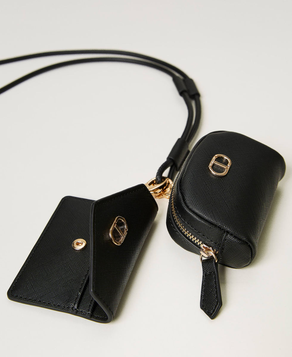 Juego de neceseres con correa Negro Mujer 232TQ7018_00006_02