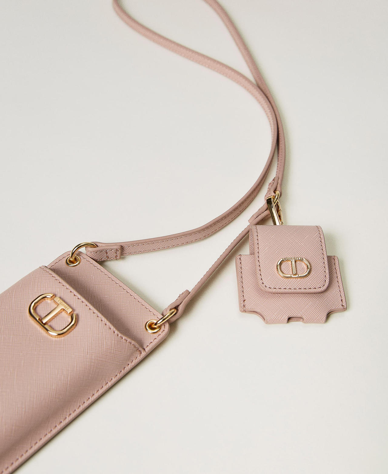 Smartphone and ear pod holder with Oval T Misty Pink Woman 232TQ7019_00534_02