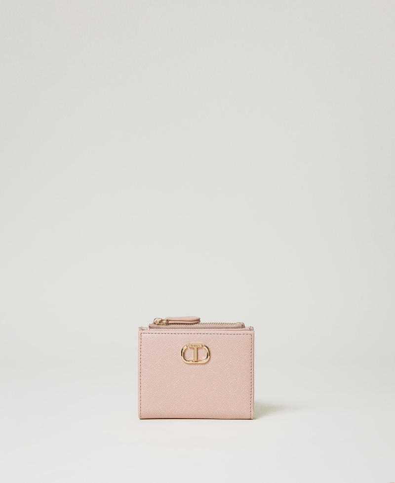 Wallet with zip and Oval T Misty Pink Woman 232TQ701H_00534_01