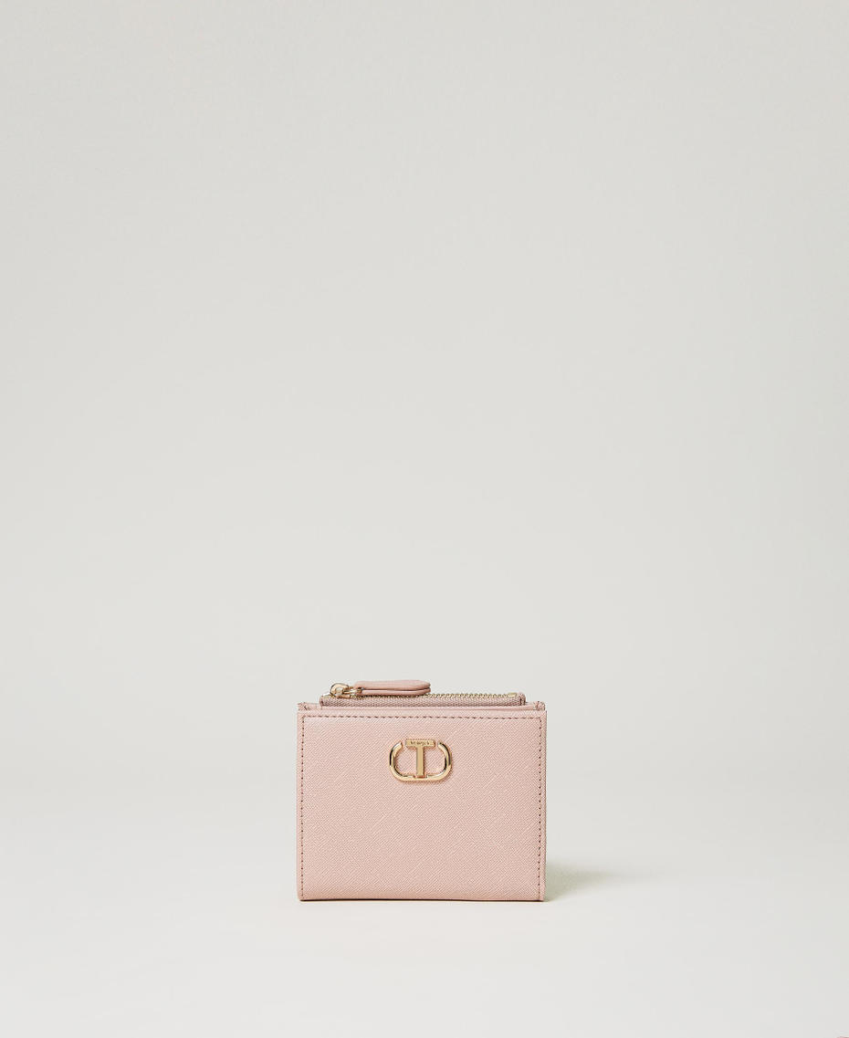 Wallet with zip and Oval T Misty Pink Woman 232TQ701H_00534_01
