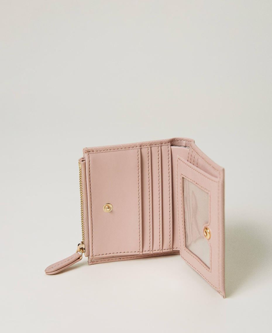 Wallet with zip and Oval T Misty Pink Woman 232TQ701H_00534_03