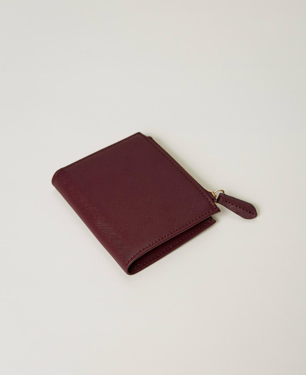 Wallet with zip and Oval T "Raspberry Radiance" Purple Woman 232TQ701H_07212_02