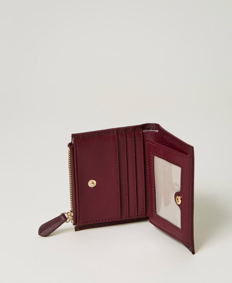 Wallet with zip and Oval T "Raspberry Radiance" Purple Woman 232TQ701H_07212_03