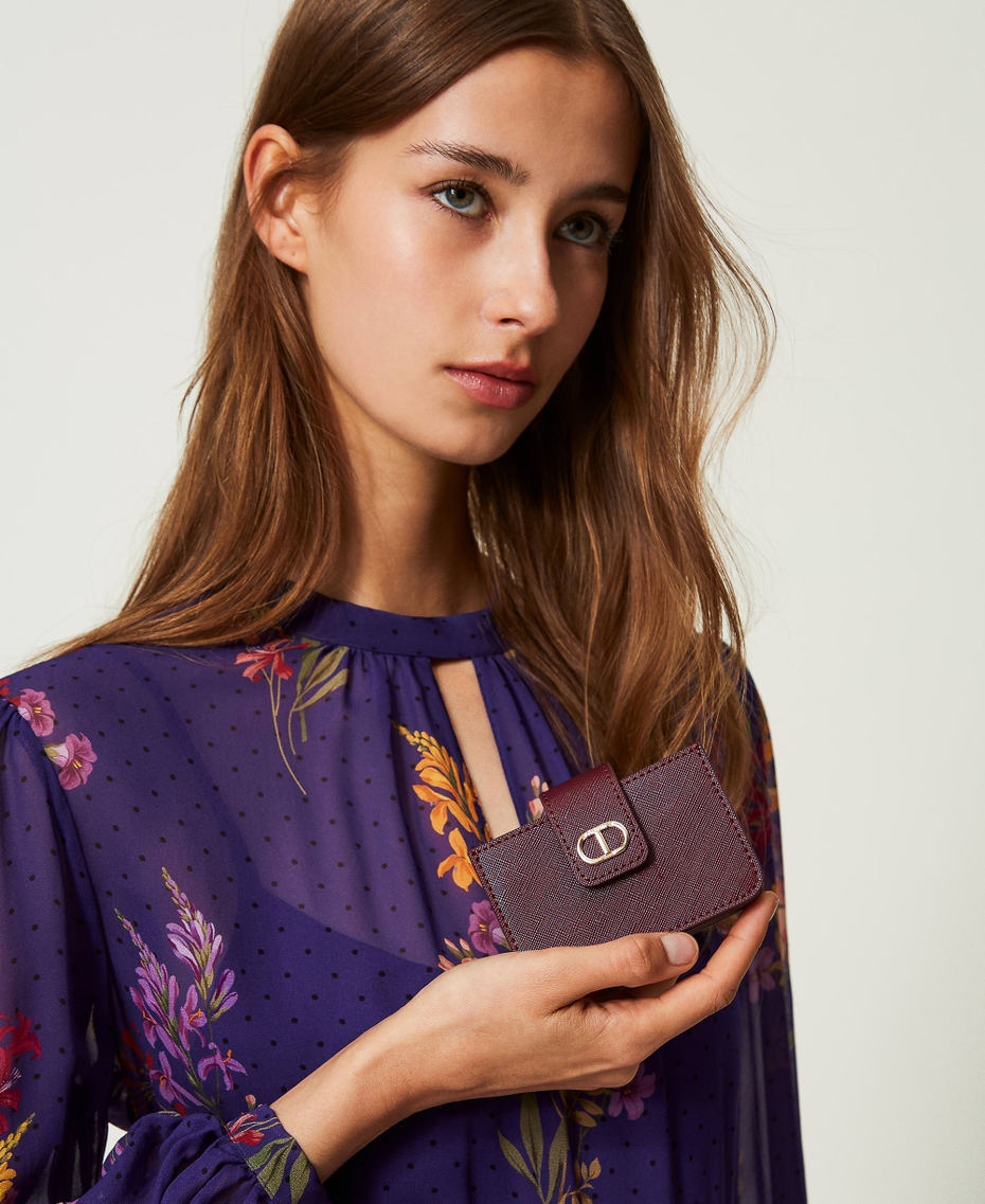 Card holder with strap and Oval T "Raspberry Radiance" Purple Woman 232TQ701L_07212_S0