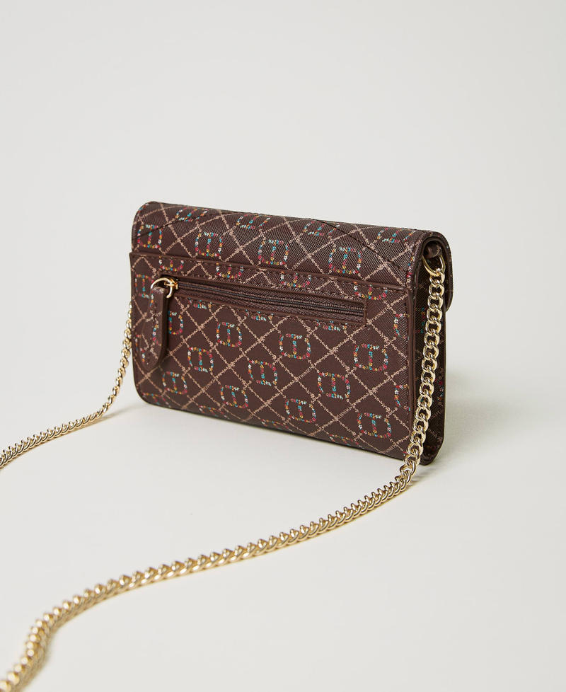 Portacellulare con patta e Oval T Oval T Flowers Marrone "Testa di Moro" Donna 232TQ7020_10820_03