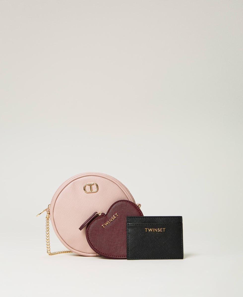 Mini Trio Printed Saffiano Leather Shoulder Bag