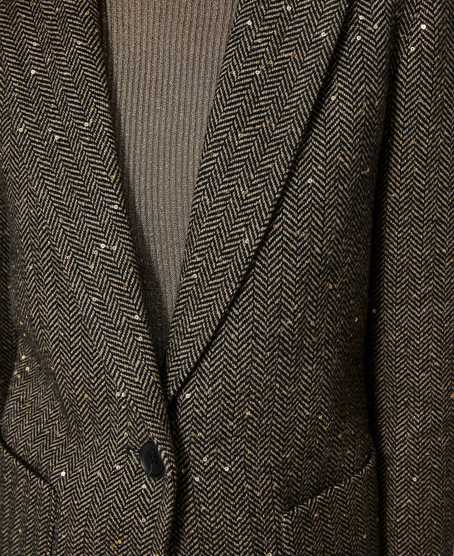 Blazer en laine mélangée avec sequins