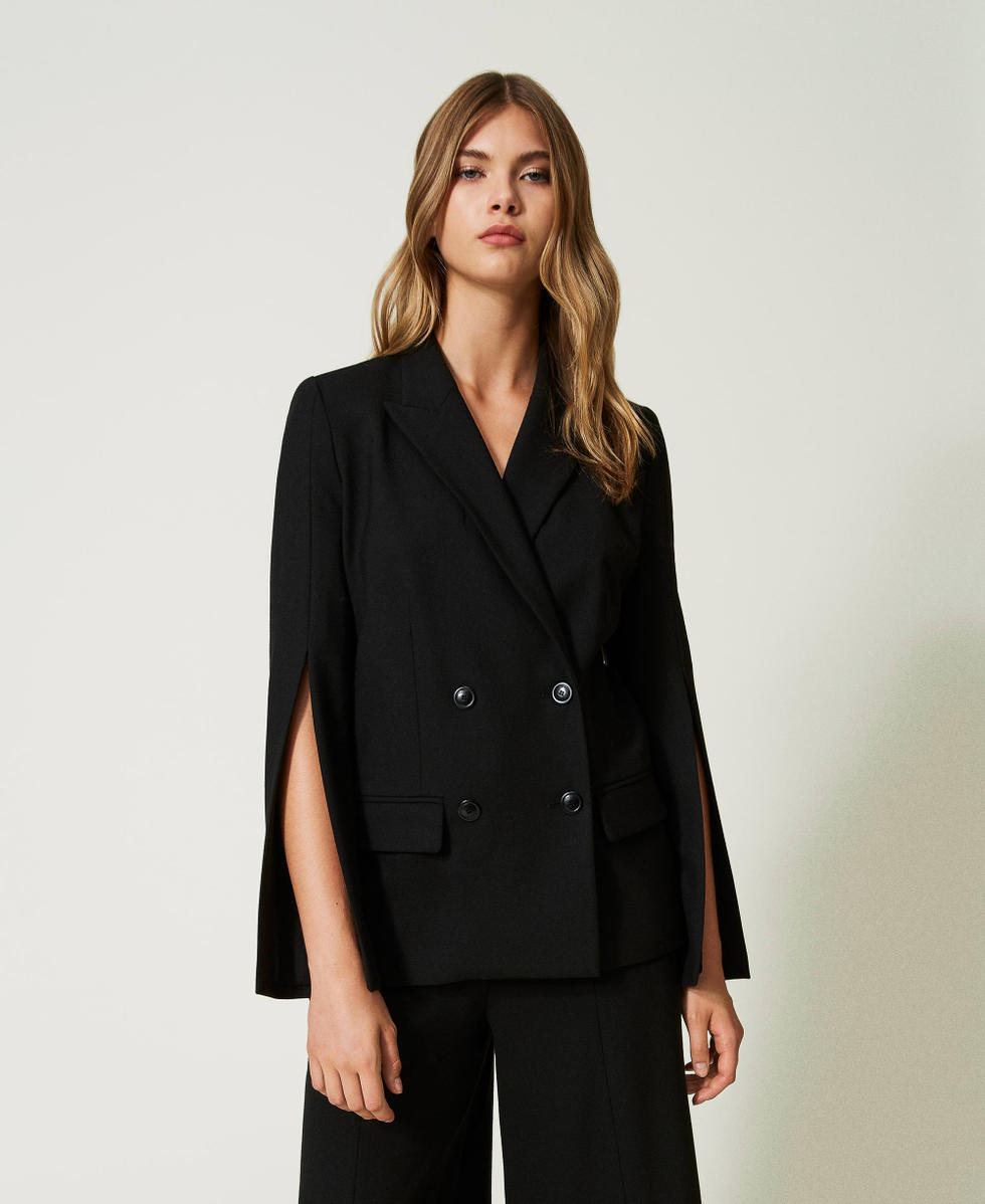 Giacca blazer in misto lana Donna Nero TWINSET Milano