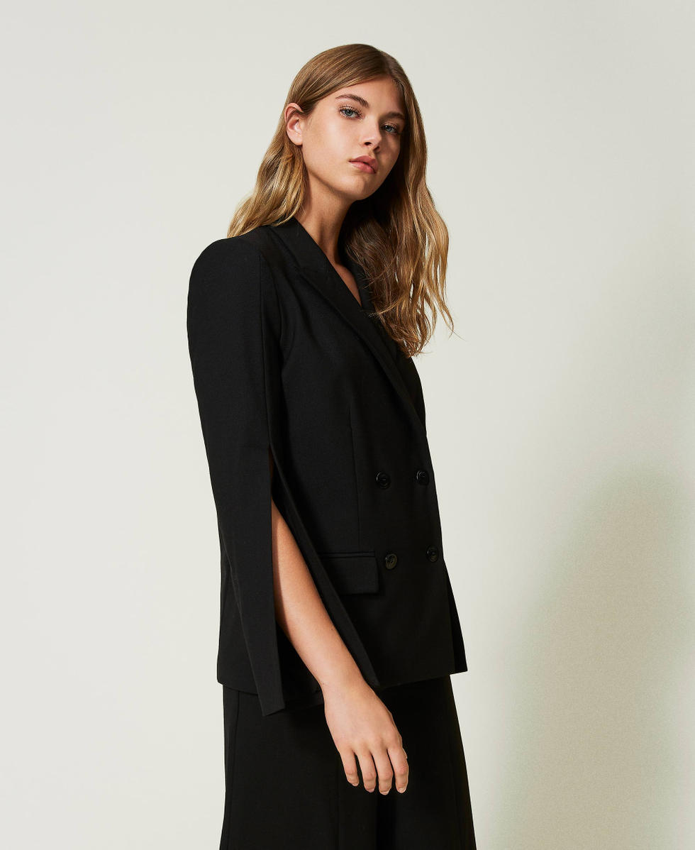 Giacca blazer in misto lana Donna Nero TWINSET Milano