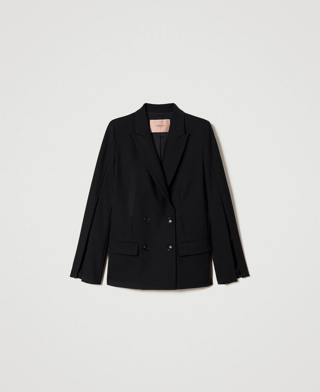 Blazer en laine mélangée Noir Femme 232TT2047-0S