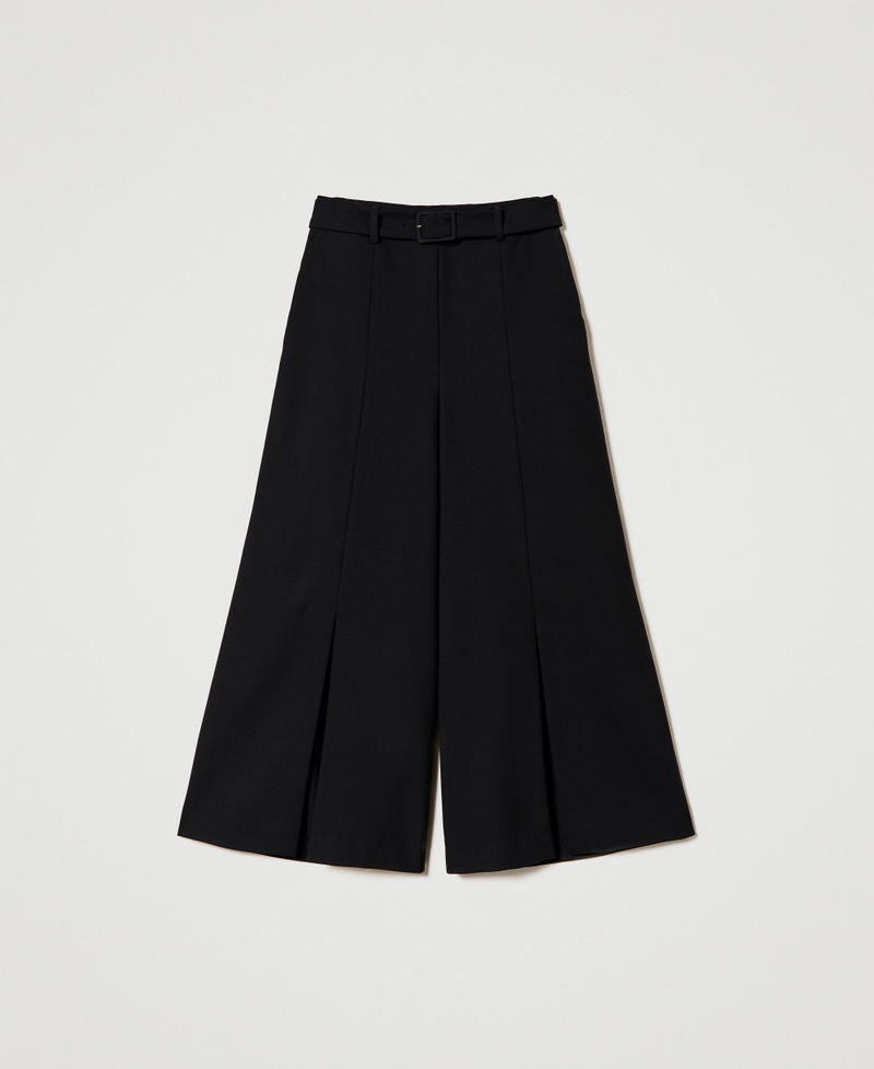 Юбка-брюки из полушерстяной ткани Черный женщина 232TT2048-0S
