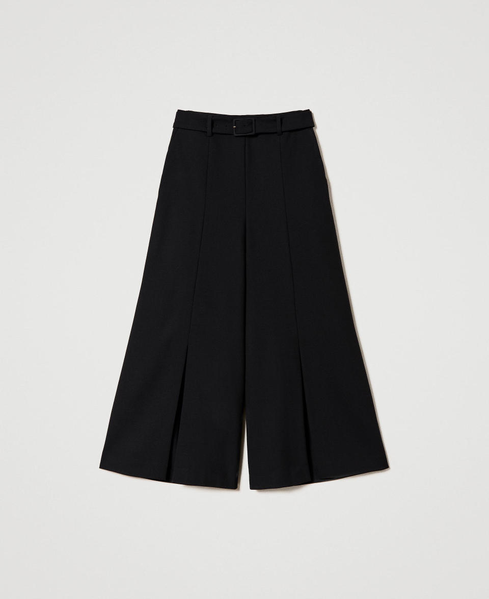 Wool blend trouser skirt Black Woman 232TT2048_00006_S0