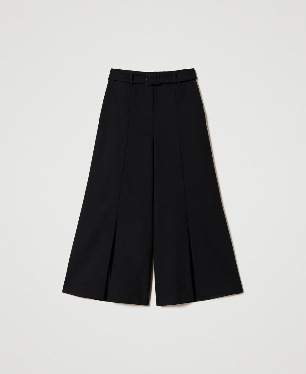 Wool blend trouser skirt Black Woman 232TT2048_00006_S0