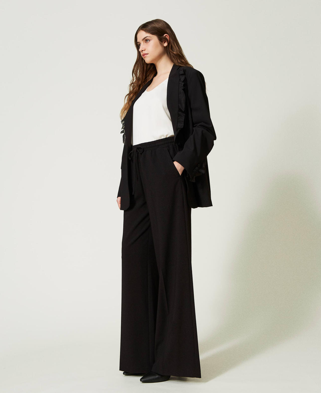 DRKSHDW Women's Pantalone Wide Pusher Black