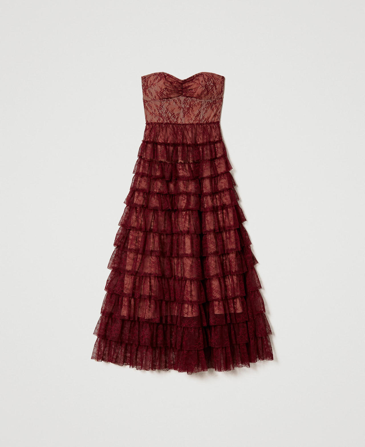 Needle thread marie tiered embellished tulle outlet gown