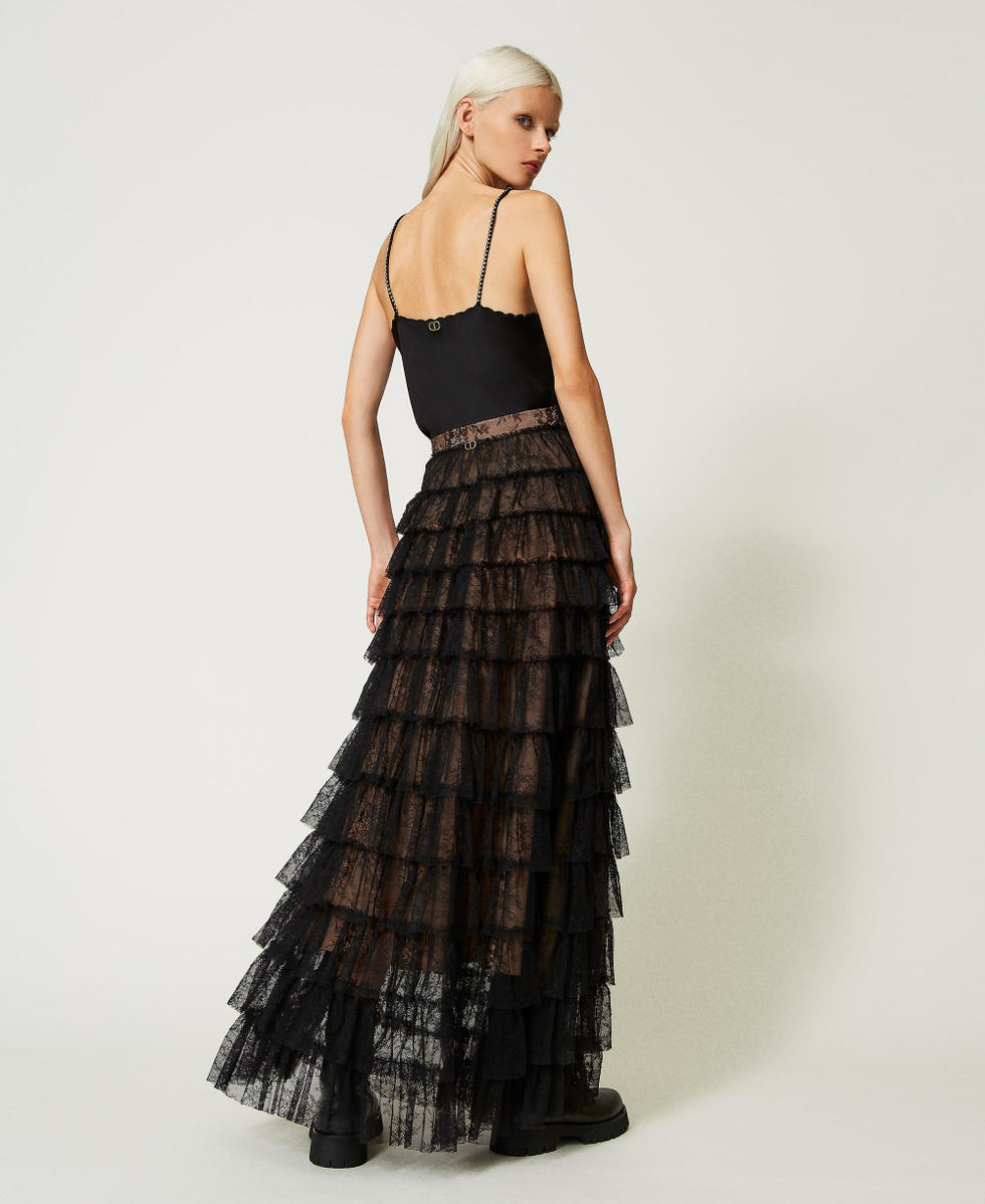 Gonna lunga pizzo twin set discount