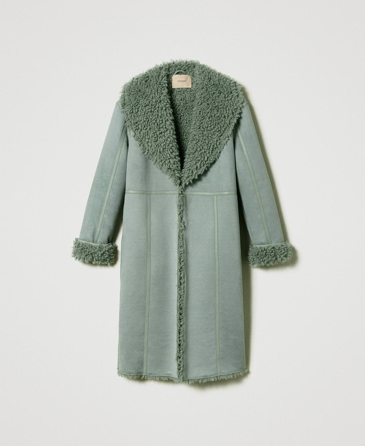 Green shearling coat new arrivals