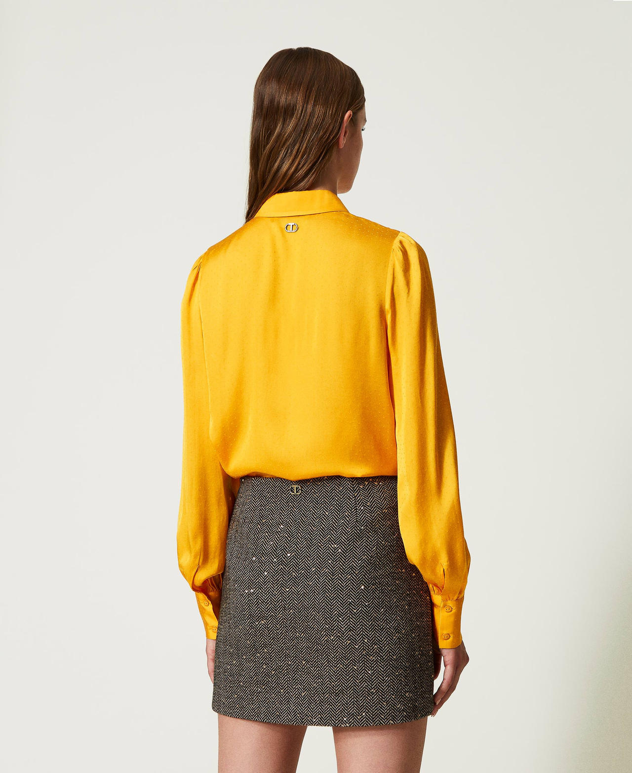 Camicia jacquard a pois Giallo "Radiant Yellow" Donna 232TT2173_07015_03