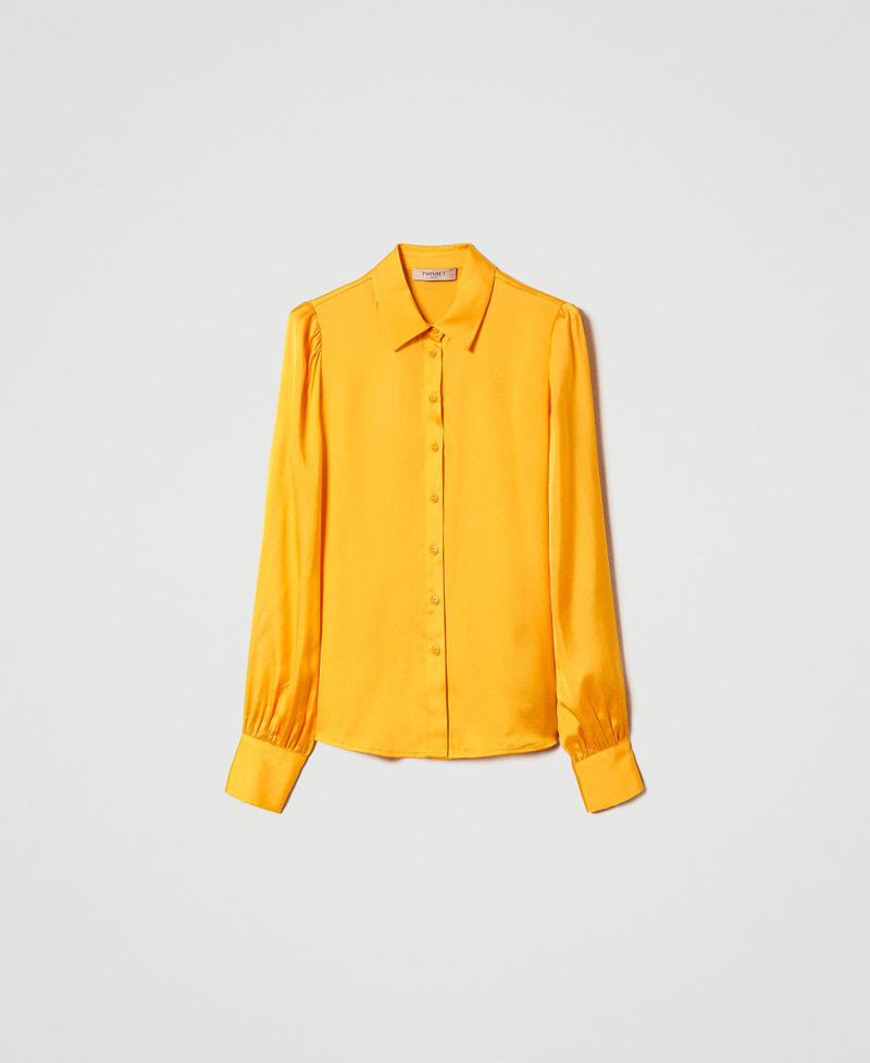 Camicia jacquard a pois Giallo "Radiant Yellow" Donna 232TT2173_07015_S0