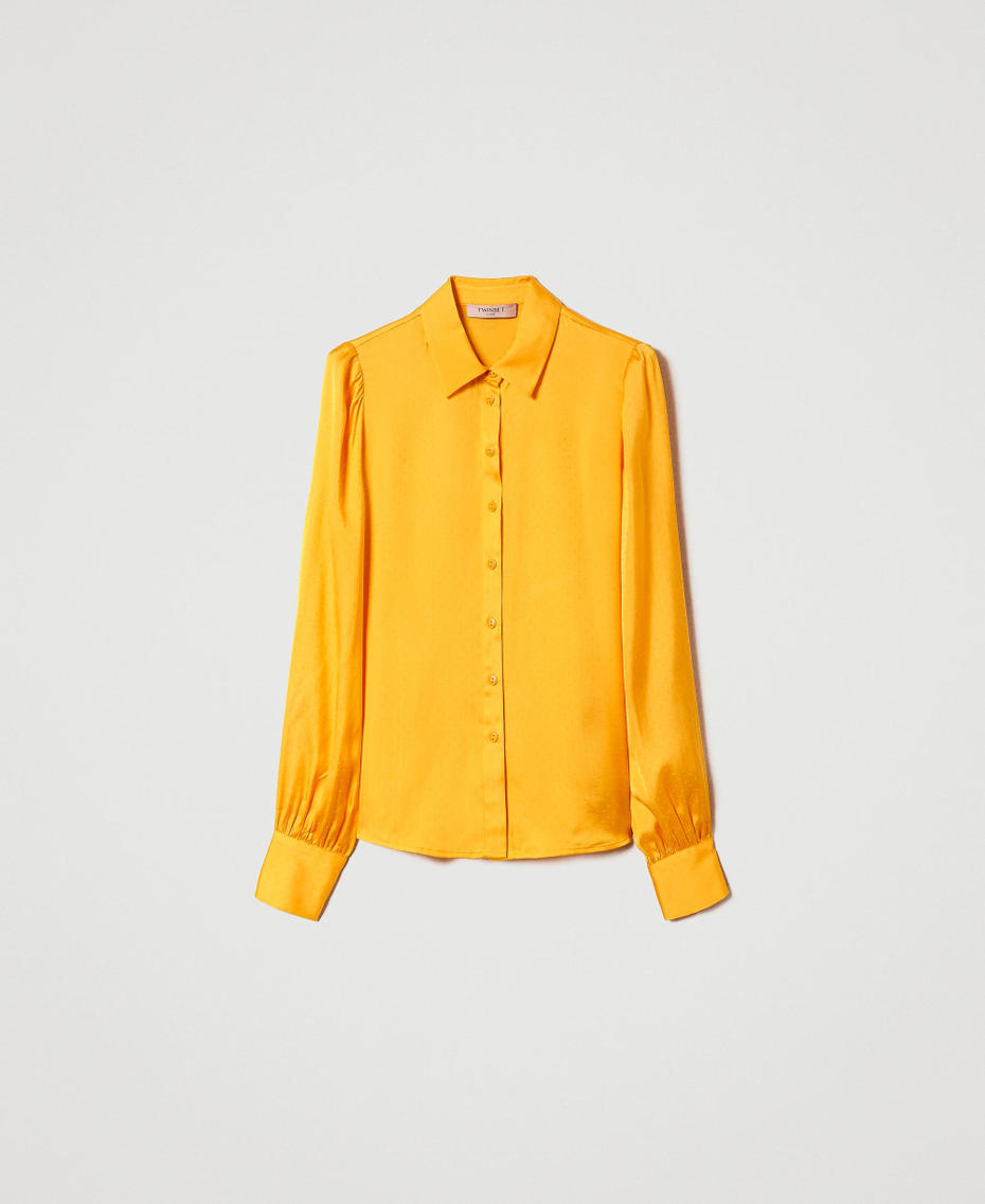 Camicia jacquard a pois Giallo "Radiant Yellow" Donna 232TT2173_07015_S0