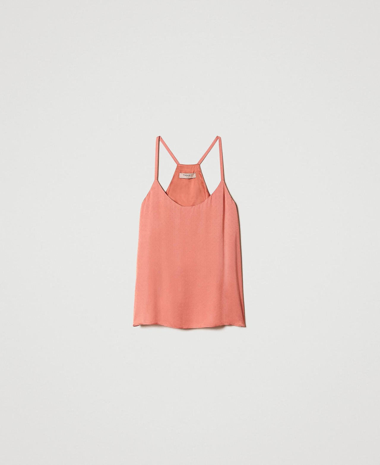 Polka dot jacquard top
