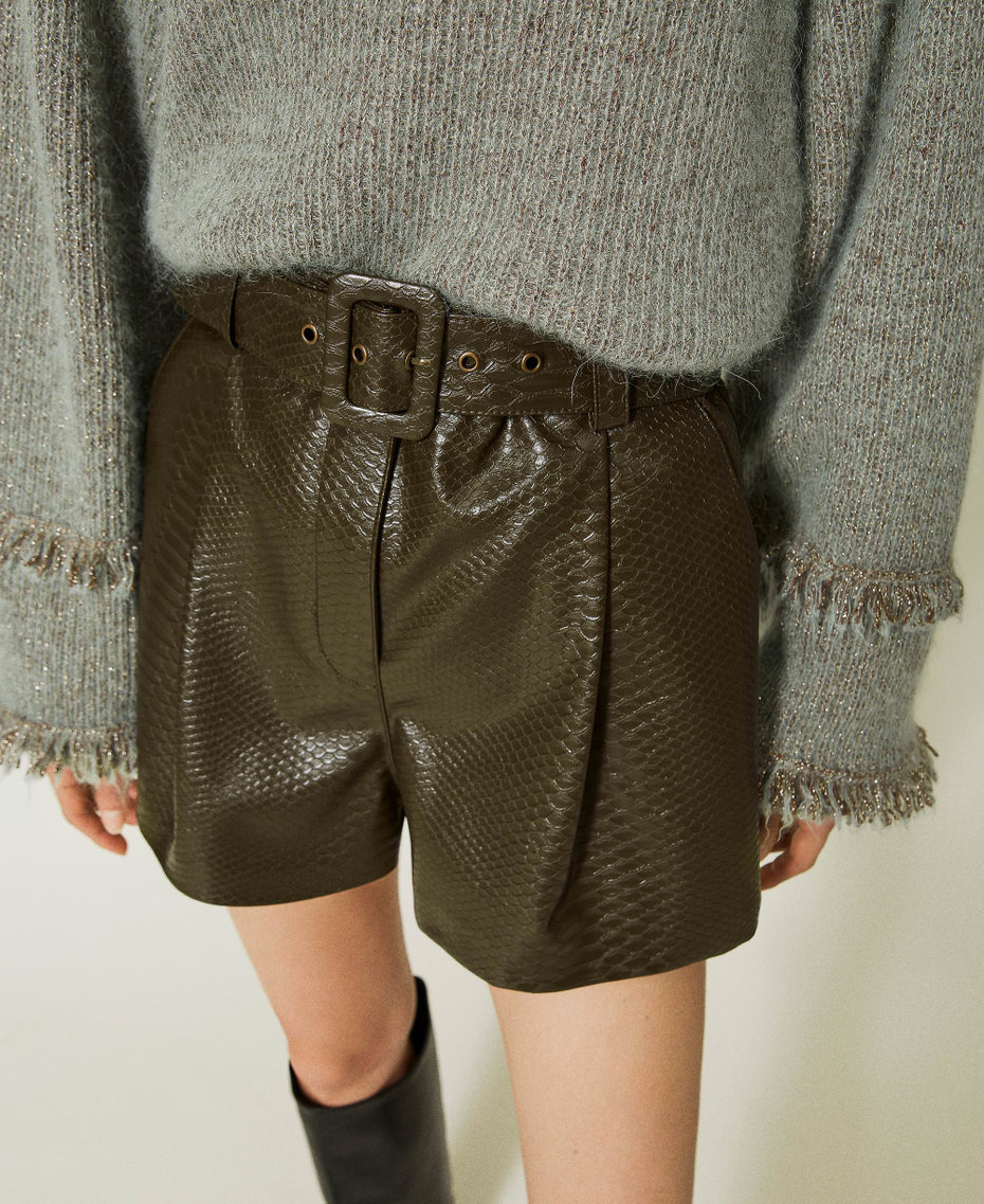 Short avec texture animalière