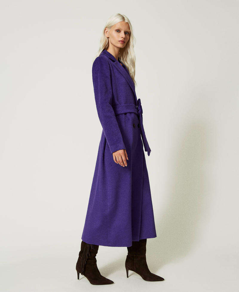 Long wool blend coat