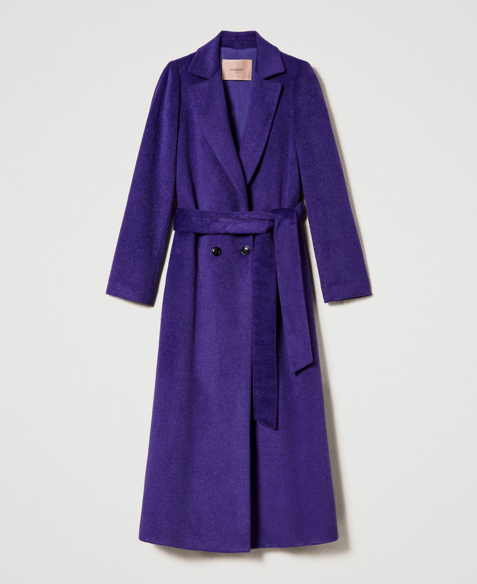 Long wool blend coat