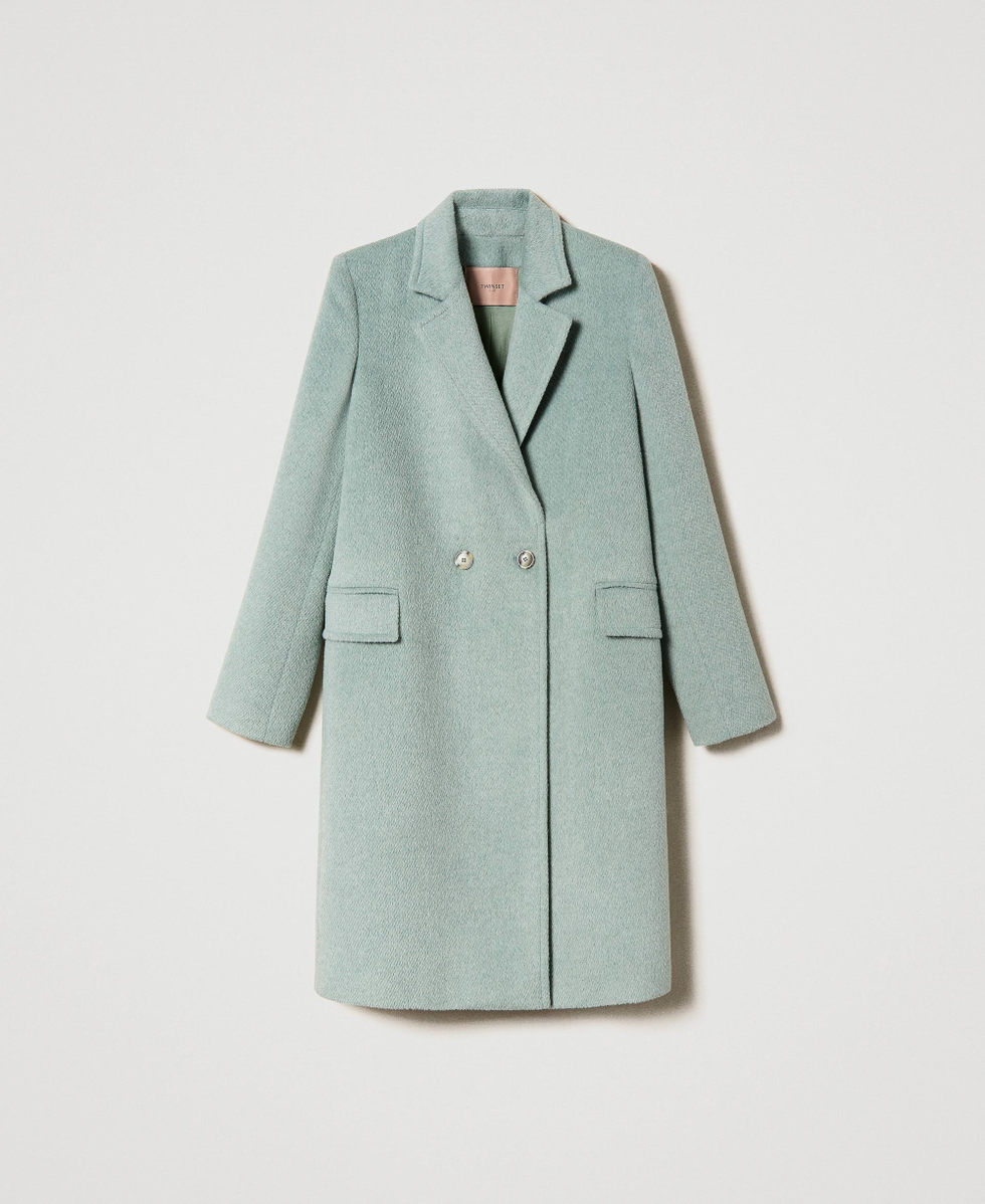 Midi wool blend coat "Natural Sage&rdquo; Green Woman 232TT2262_11060_S0