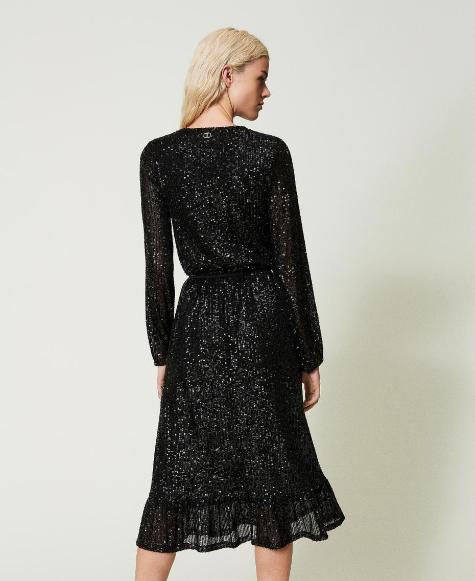Long full sequin tulle dress